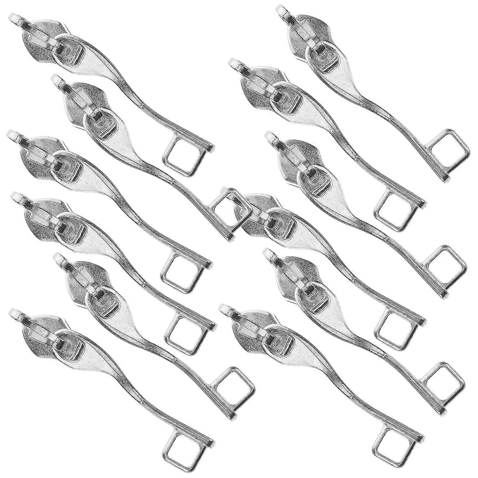 Durable Metal Double Layer Explosion Proof Zipper Slider for Luggage 5Pairs