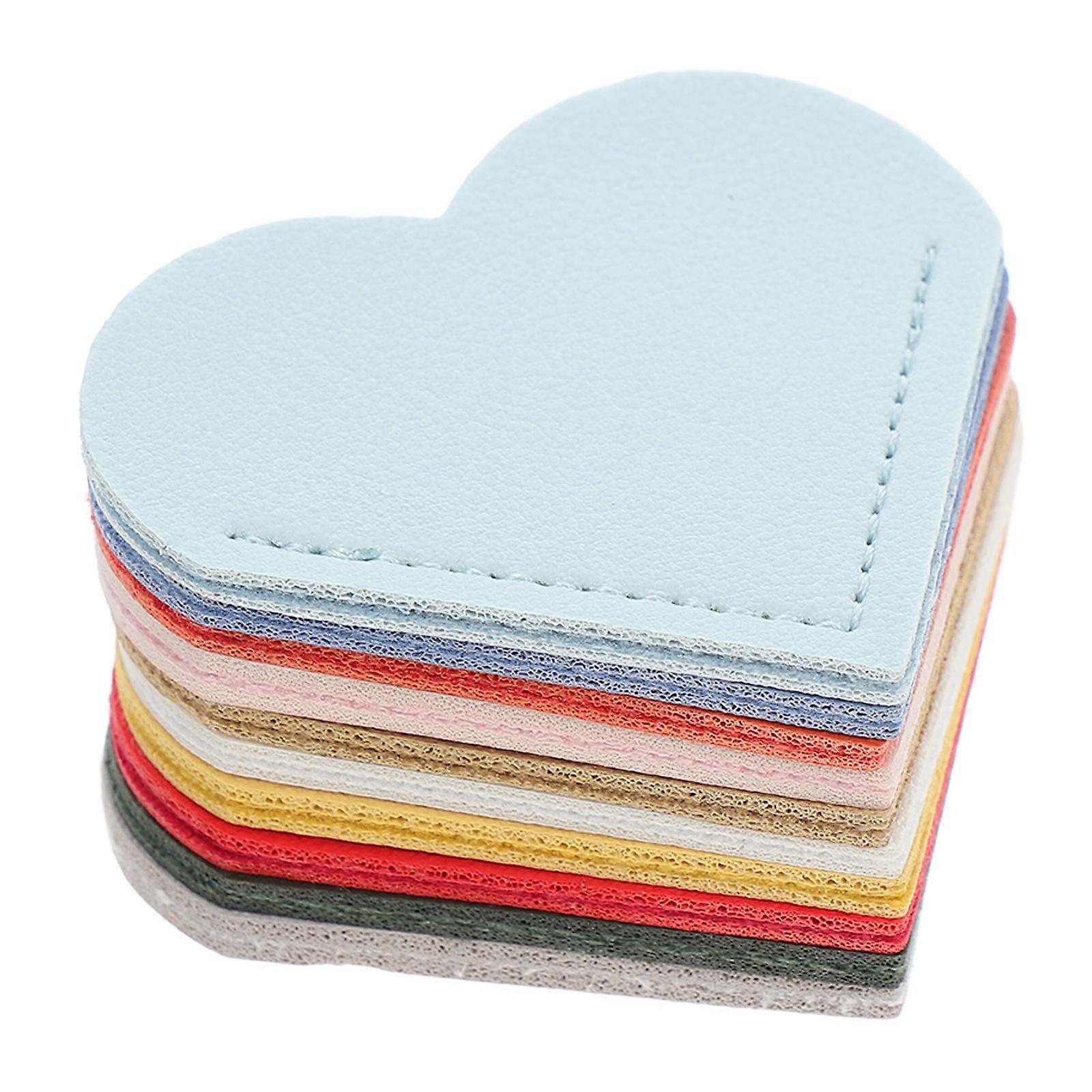 Heart Shaped PU Bookmarks Reading Accessories for Office Use 10Pcs