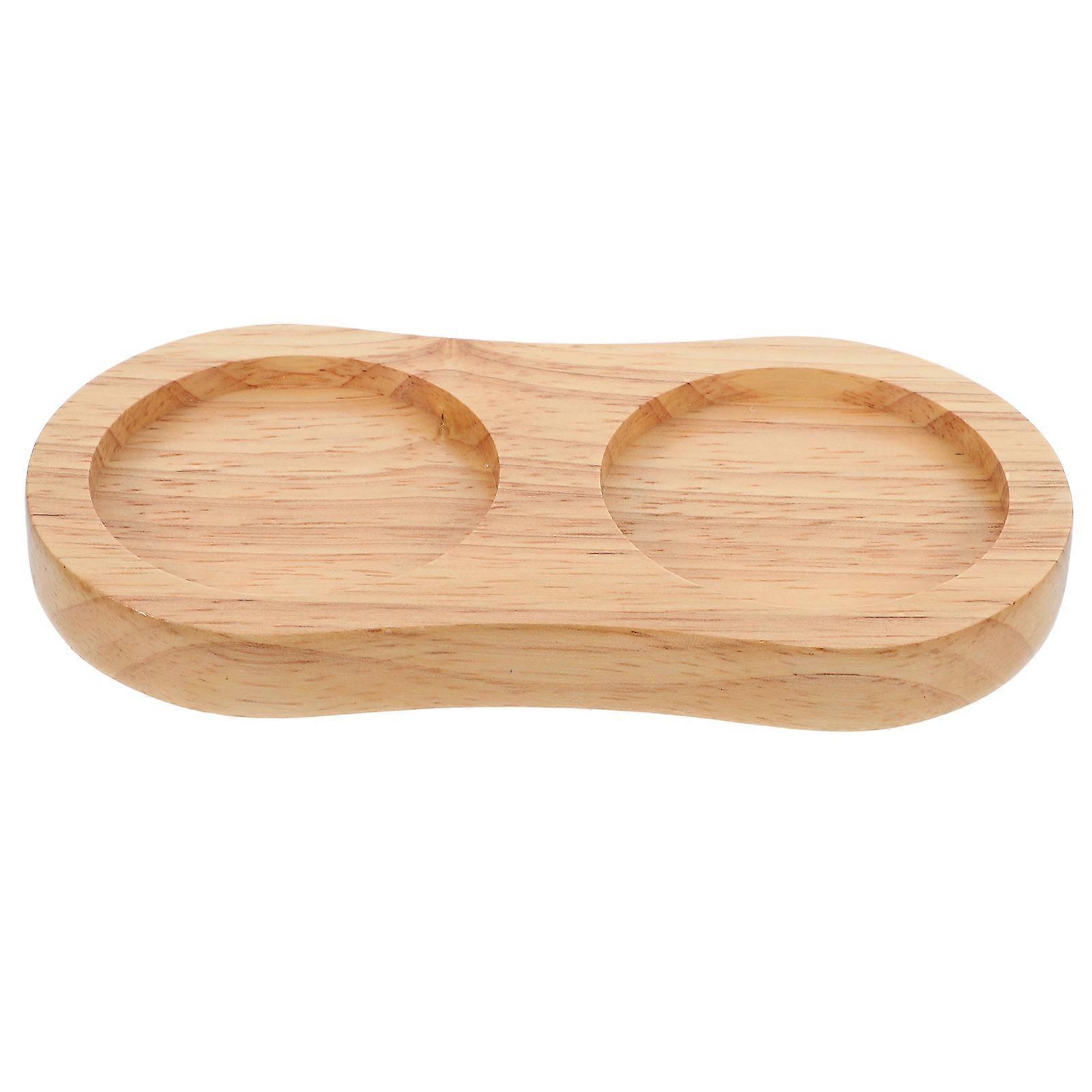 Wooden Salt Pepper Grinder Tray for Kitchen Use with Organizer Base