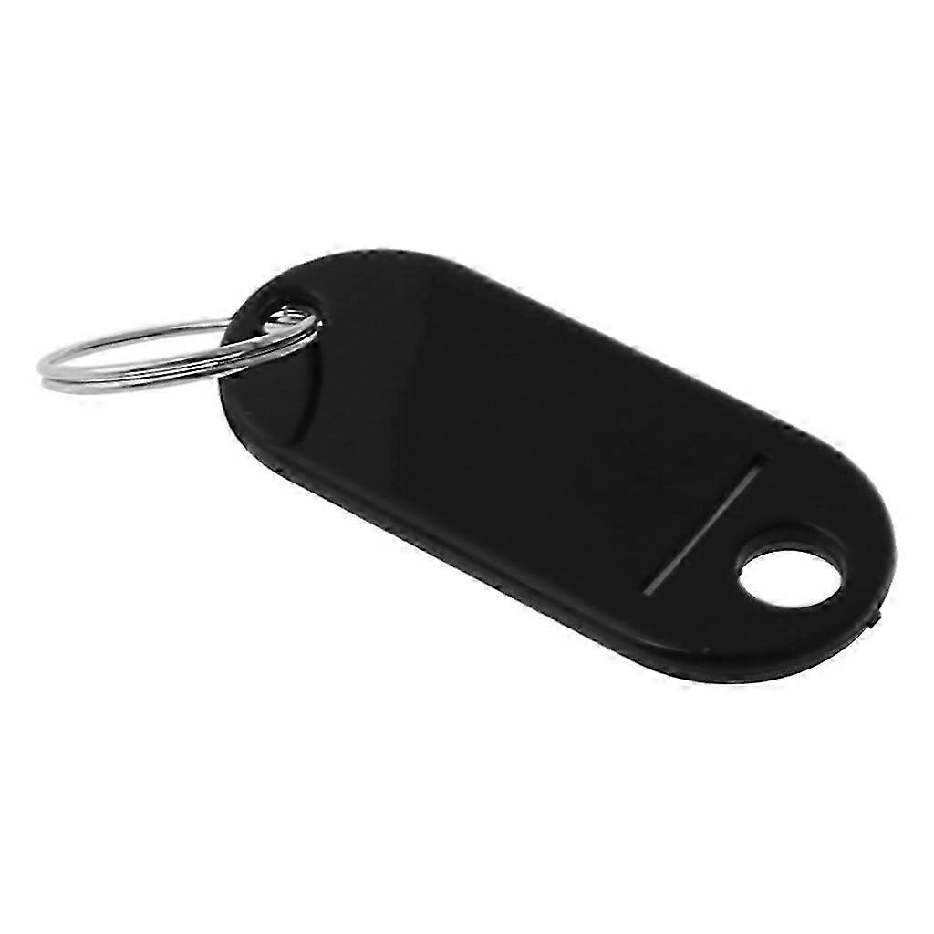 50pcs Portable for Key ID Tag Baggage Luggage Name Label Card with Split Ring Keyring  Hot Pink