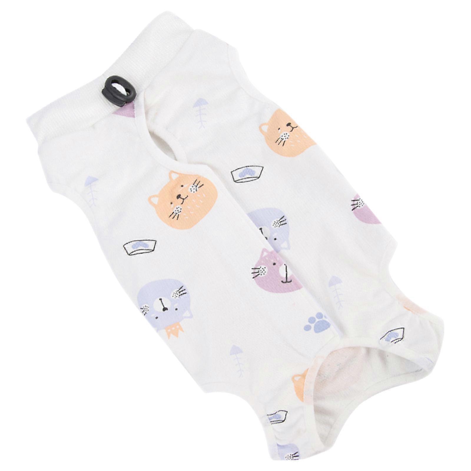 Kitten Surgical Clothes Post-Surgeries Vests Wound Recovery Multiple Size Elastic Cloth for Small Medium Large Cats  M
