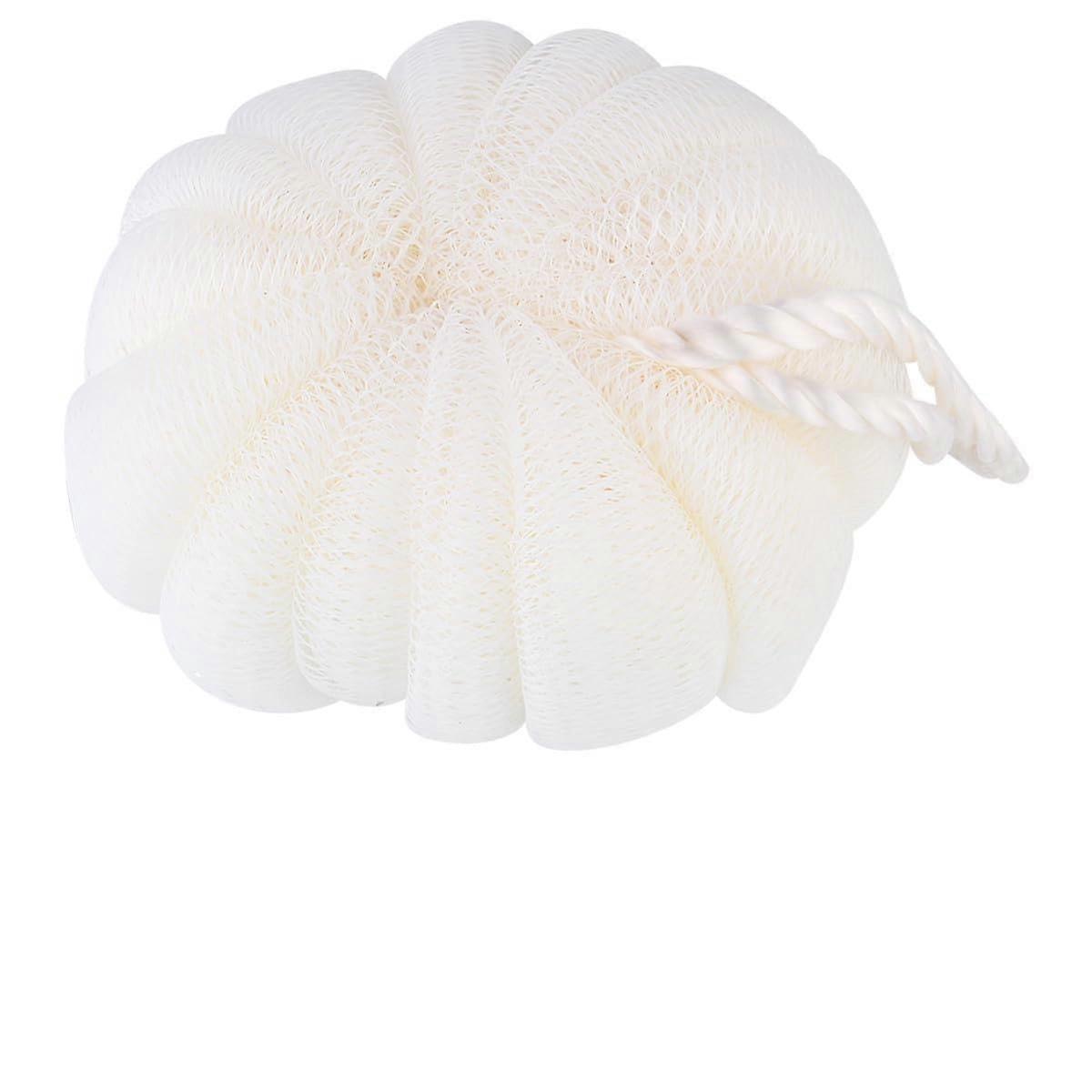 3pcs Beige PetalShaped Bath Sponge Set, Soft Mesh Loofah for Gentle Exfoliation and Rich Lather