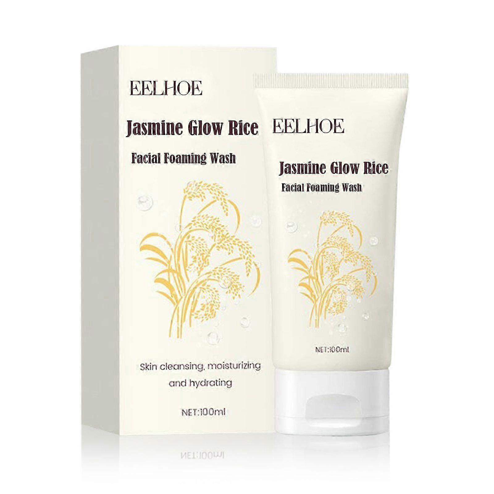 Jasmine Facial Cleanser for Sensitive Skin  Gentle Pore Cleansing with Jasmine Extract, Rice Ferment Filtrate & Provitamin B5  Hydrating, Anti-Aging &