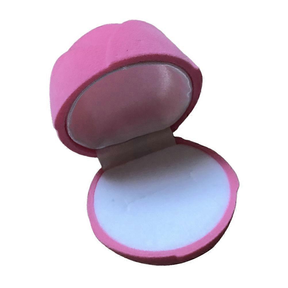 Rose Shape Ring Box for Engagement 2Pcs Creative Pink Wedding Case
