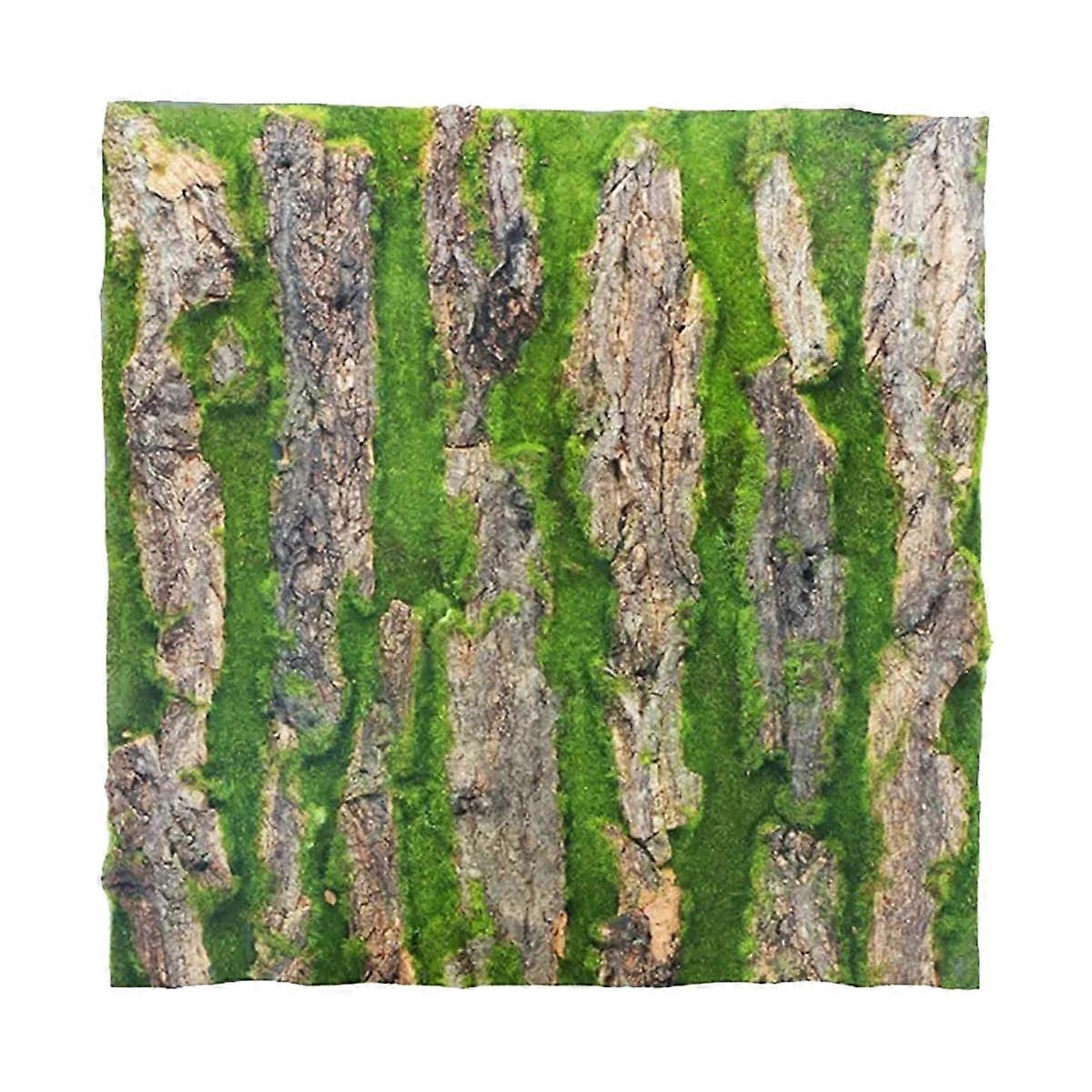 Artificial Tree Bark Sheets with Realistic Texture, Flexible 50x50cm Faux Bark for Wall and DIY