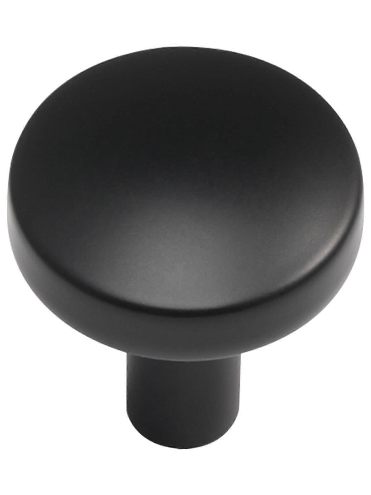 Matte Black Cabinet Knob 2 Pack Solid Zinc Alloy Modern Drawer Pulls for Kitchen and Bathroom