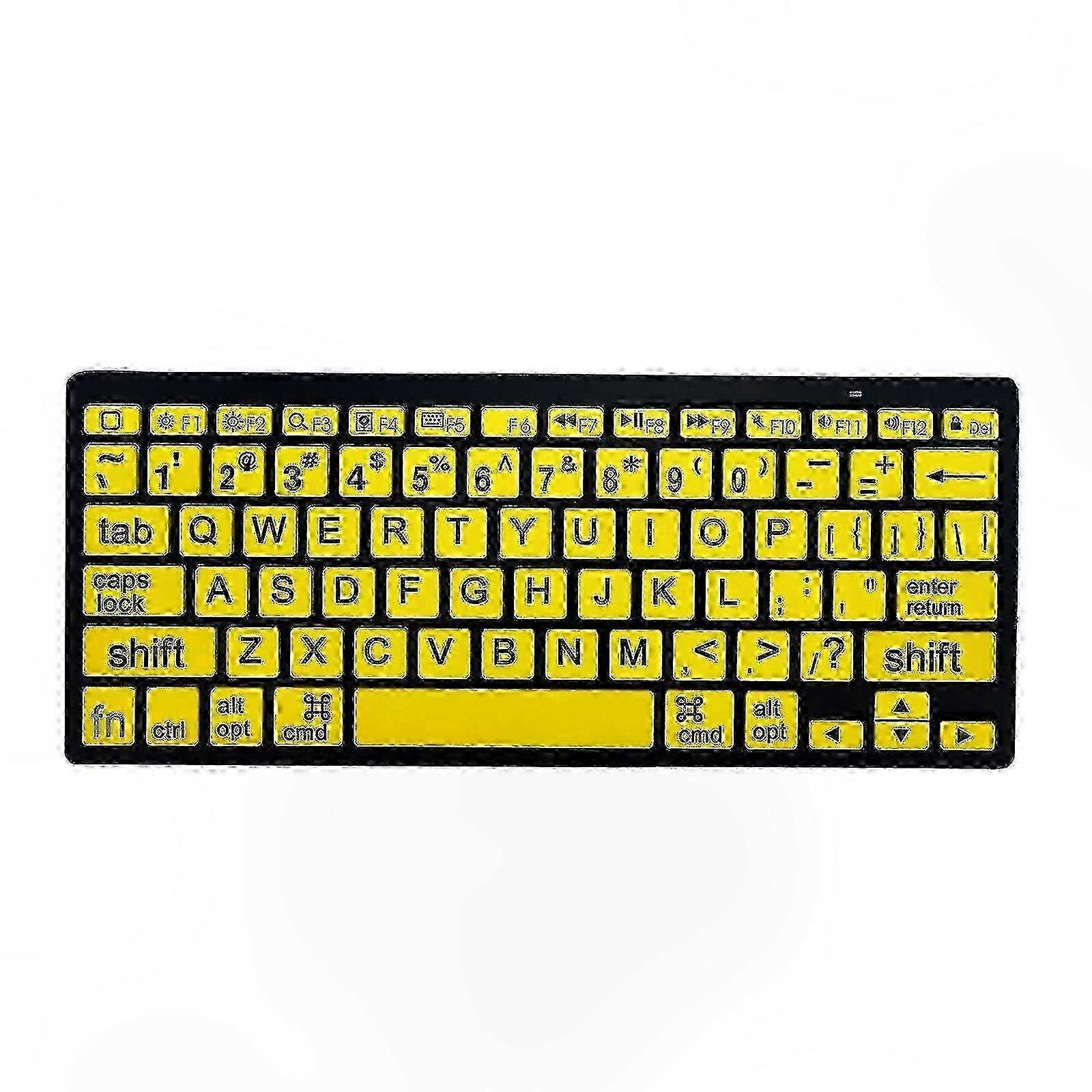Big Print Mini Bluetooth Keyboard for , , iPod, MacBook, Suitable for Low Vision Users