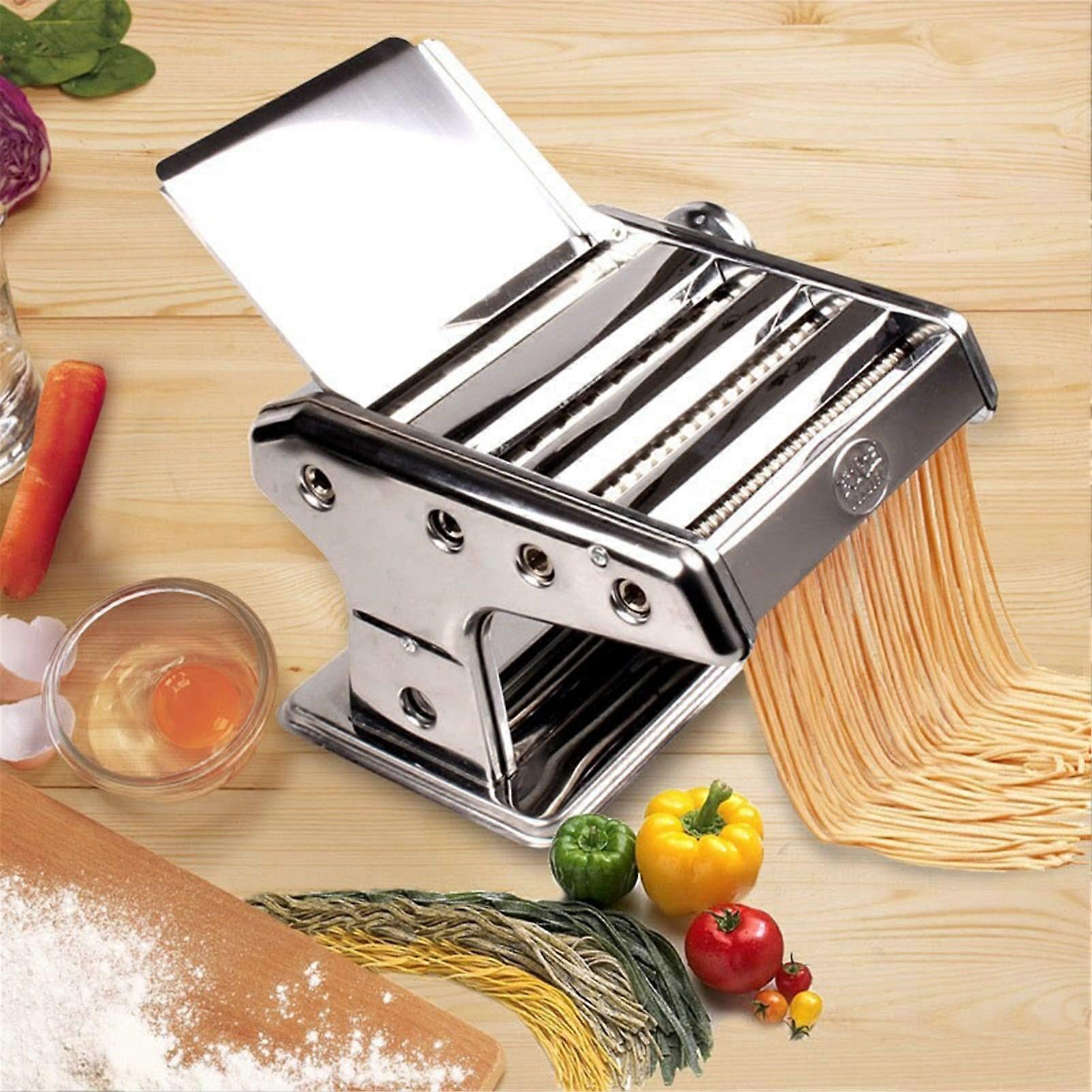 Pasta Maker Machine 3 in 1 Stainless Steel Manual Pasta Machine with Adjustable Noodle Cutter