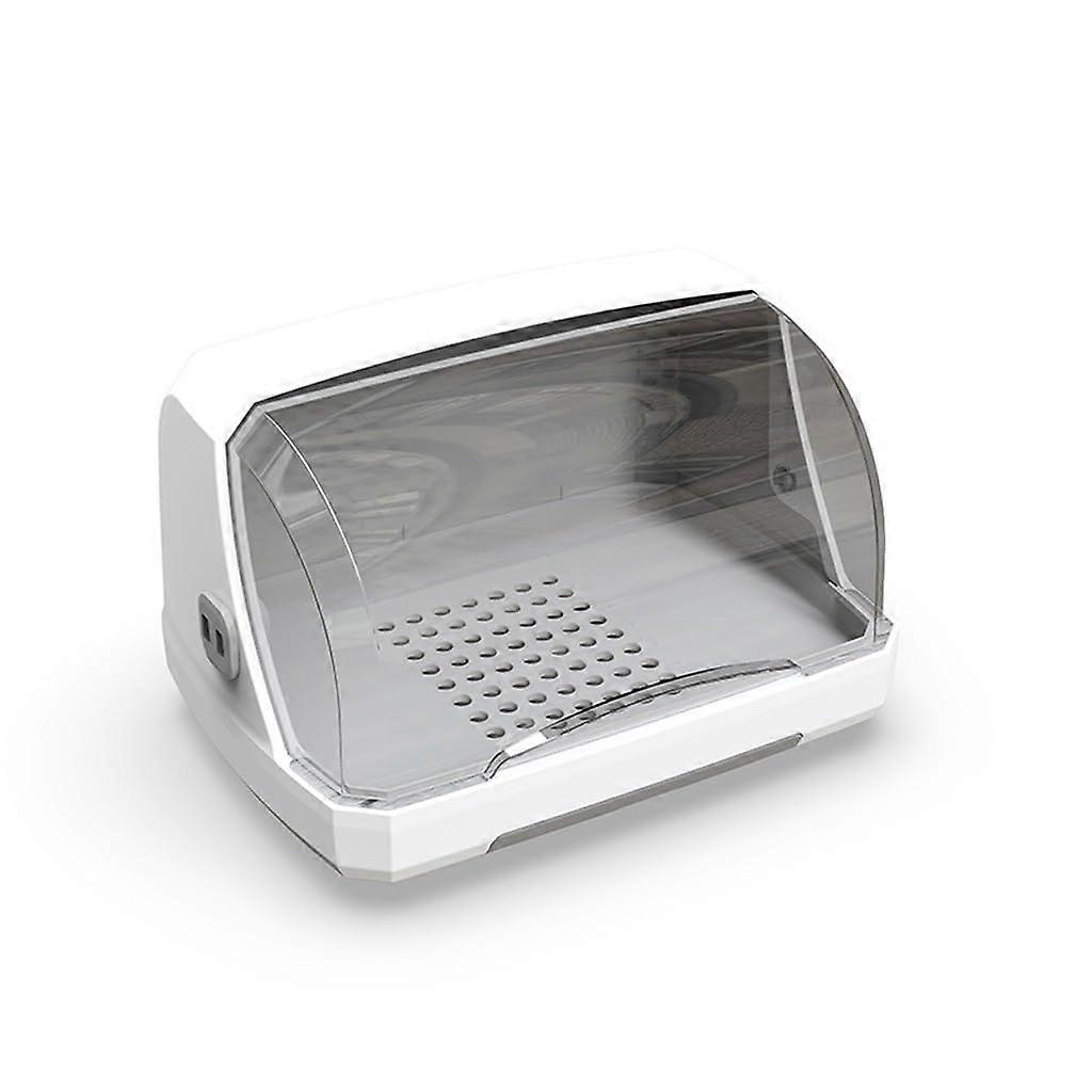 DoubleLayer Kitchen Storage Rack with Easy Flip Lid, Countertop Dish Drying Rack 40x29x26cm