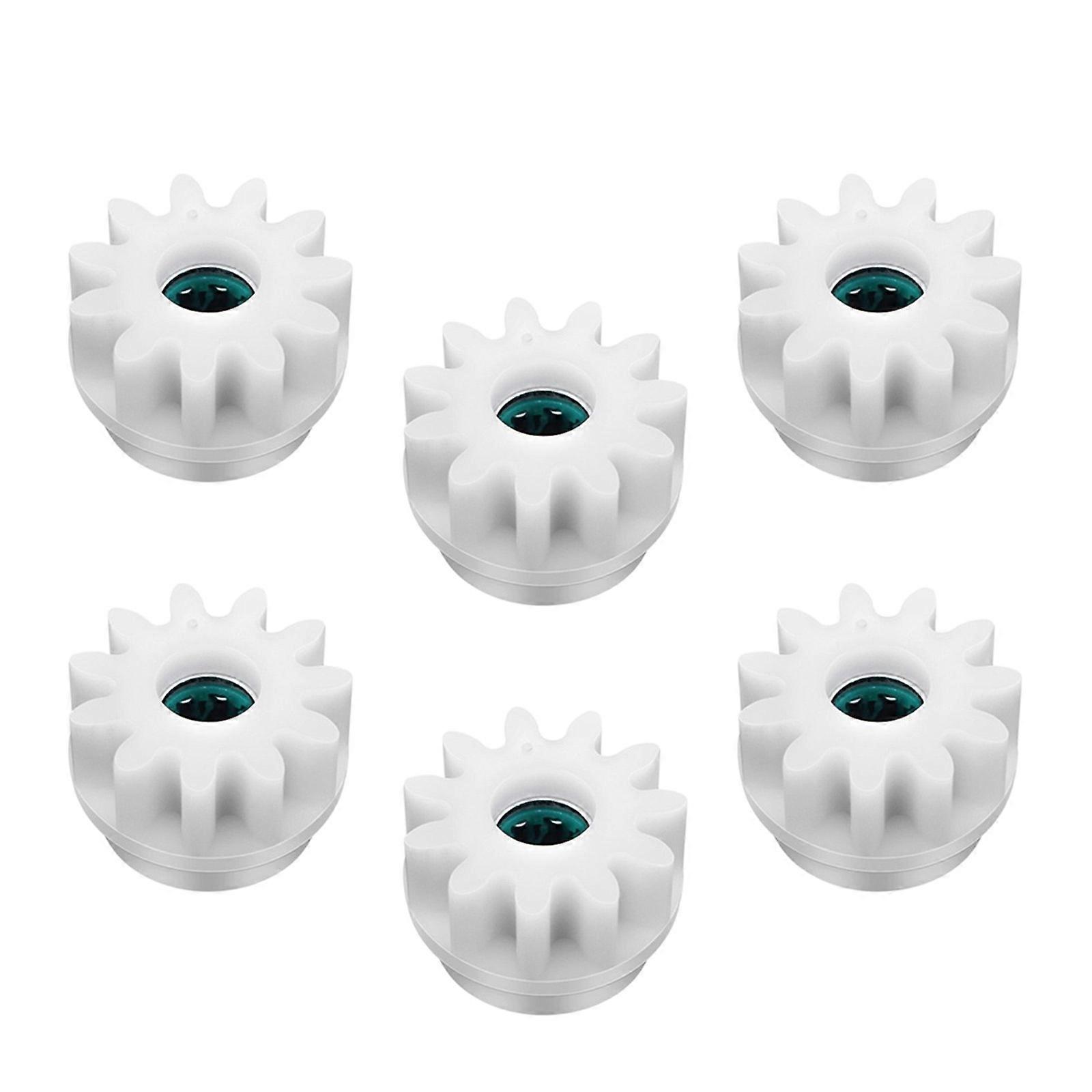 Pack of 6 Universal Gear Accessories Suitable for Rotating Mops Offering Seamless Compatibility and Extended Durability  White