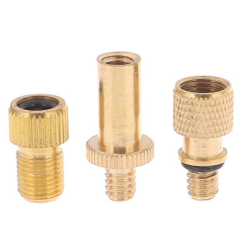 Adaptateurs de Valve de v��lo pour pompe �� pneu de v��lo de route et vtt, Kit de buse de pompe de gonflage en cuivre, Tube adaptateur de Valve