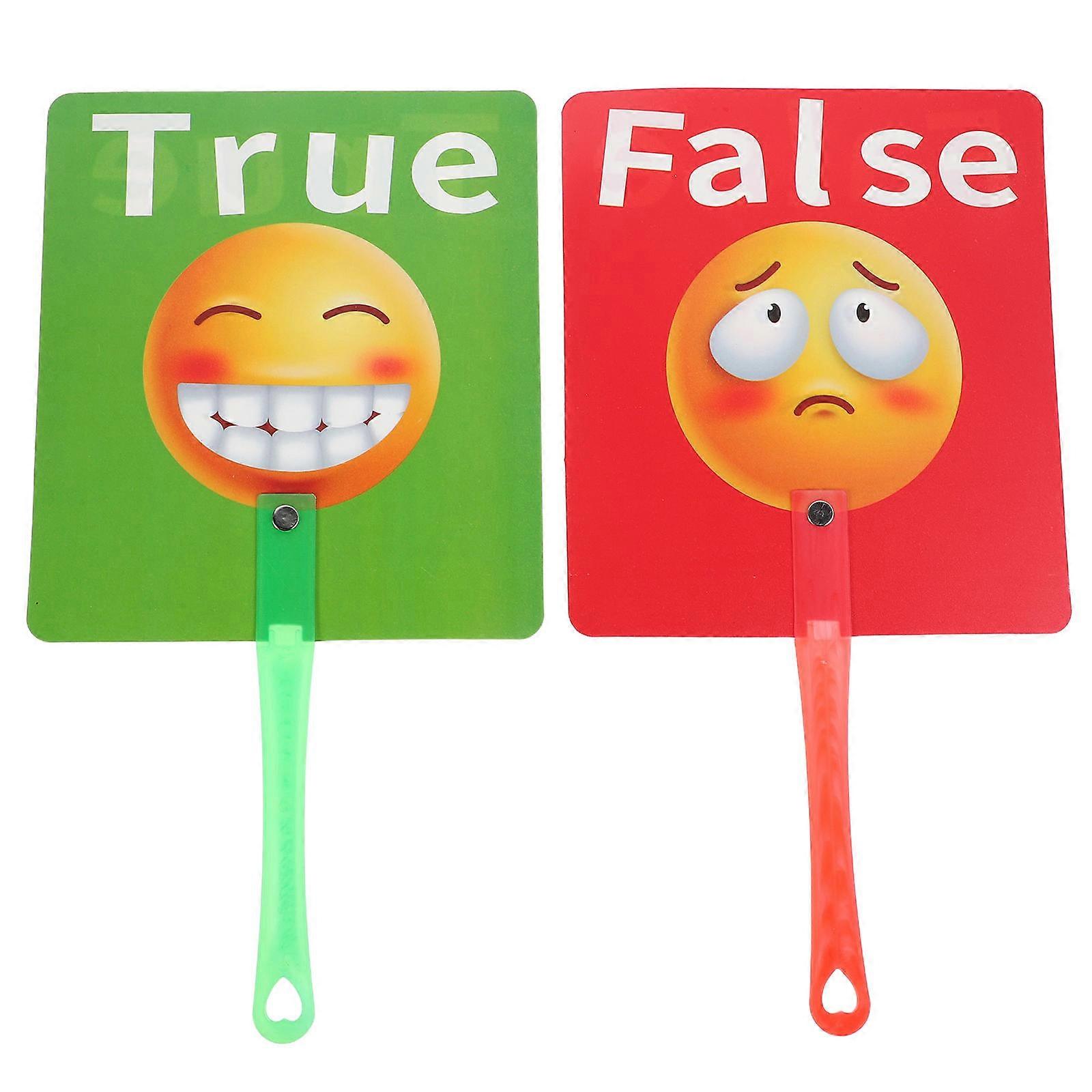 Early Education 2Pcs True False Answer Paddles for Teacher Training Tools