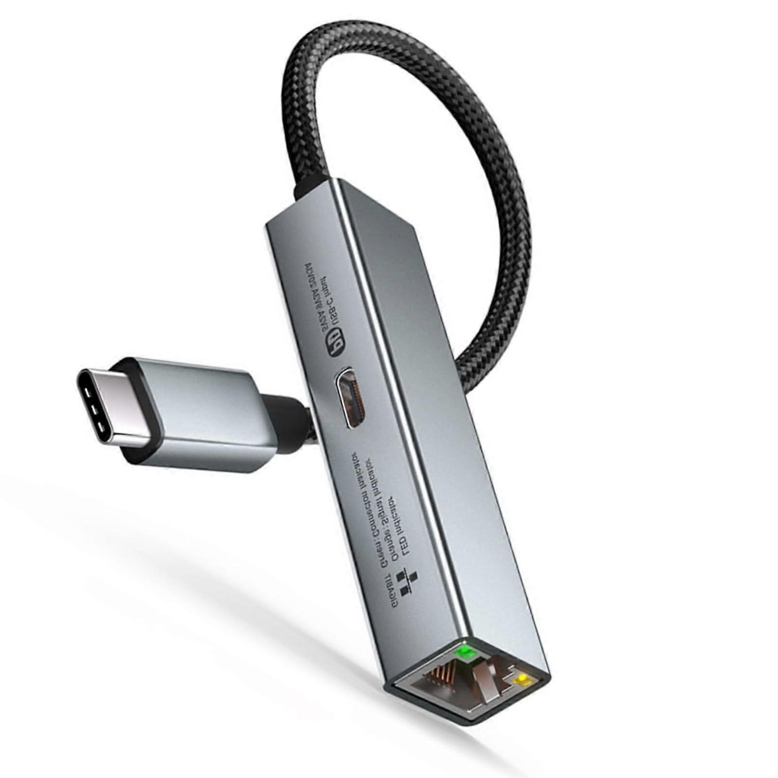 USB C til Ethernet-adapter 1000 Mbps hastighed USB Type C til RJ45 til bærbar computer og tablet