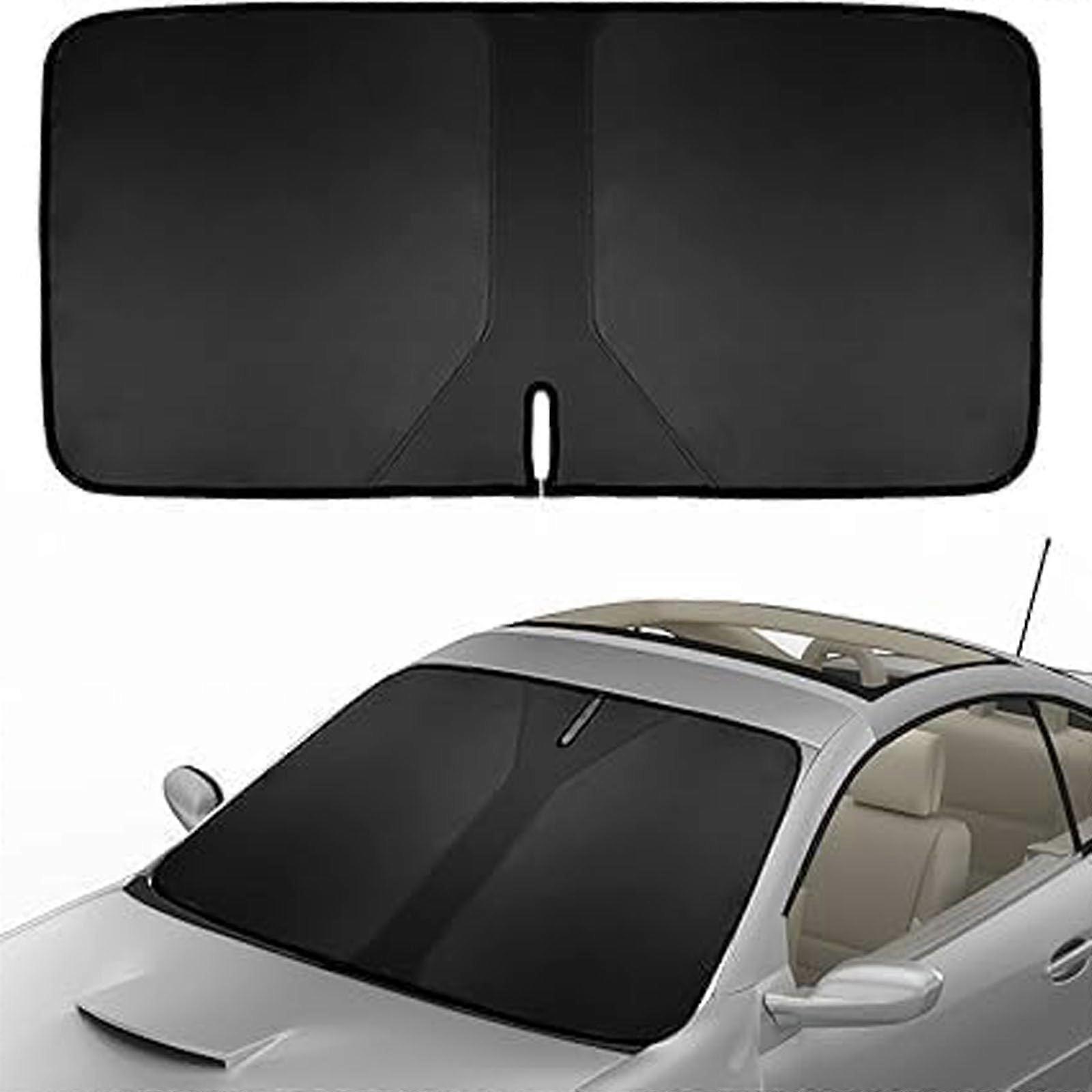 Car Sun Shade UV Protection Foldable Windshield Visor for Mazda 3 Hatchback 20092011 White