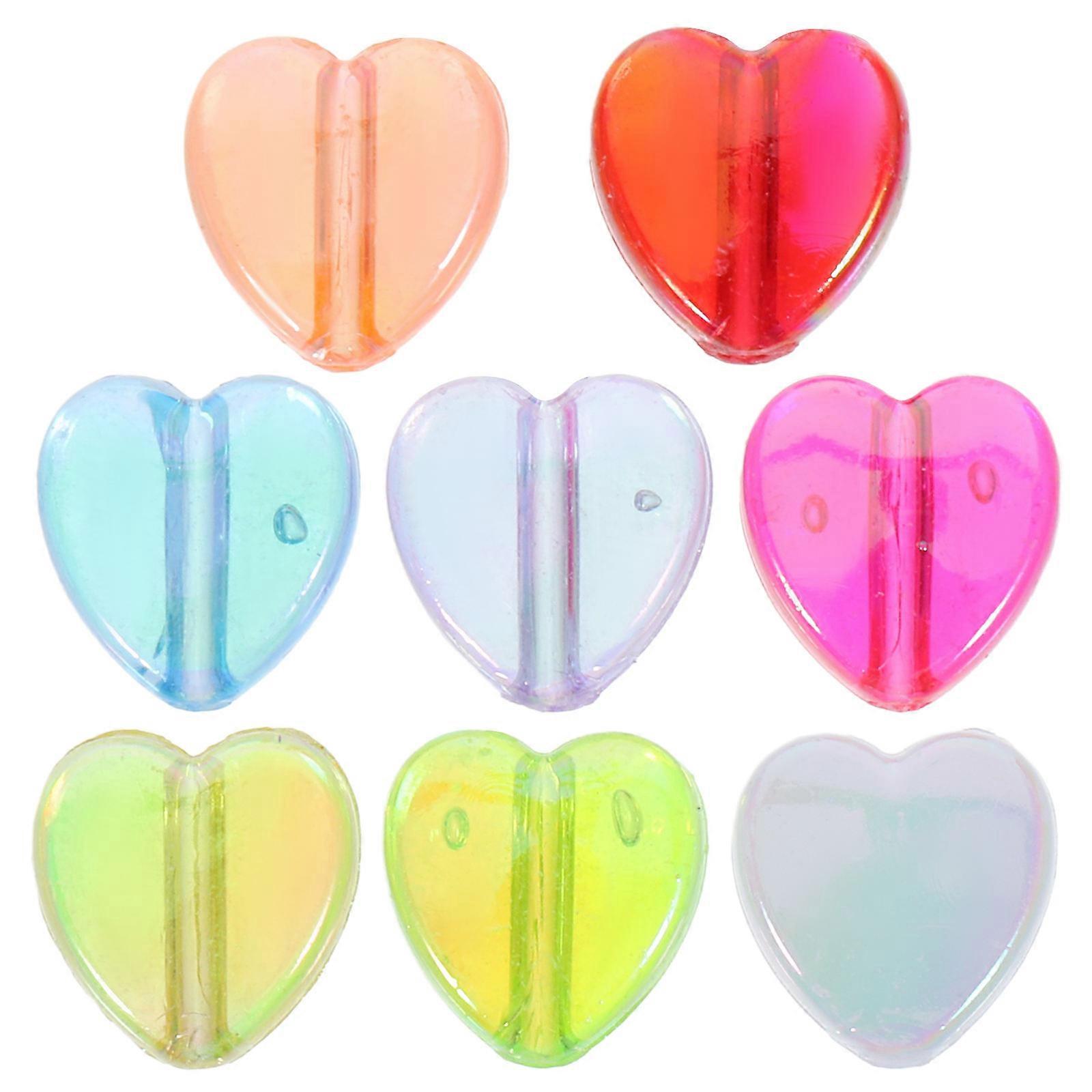 Delicate Glitter Heart Shape Beads 400Pcs Multi-function DIY Bracelet Components Suitable For Jewelry Creation