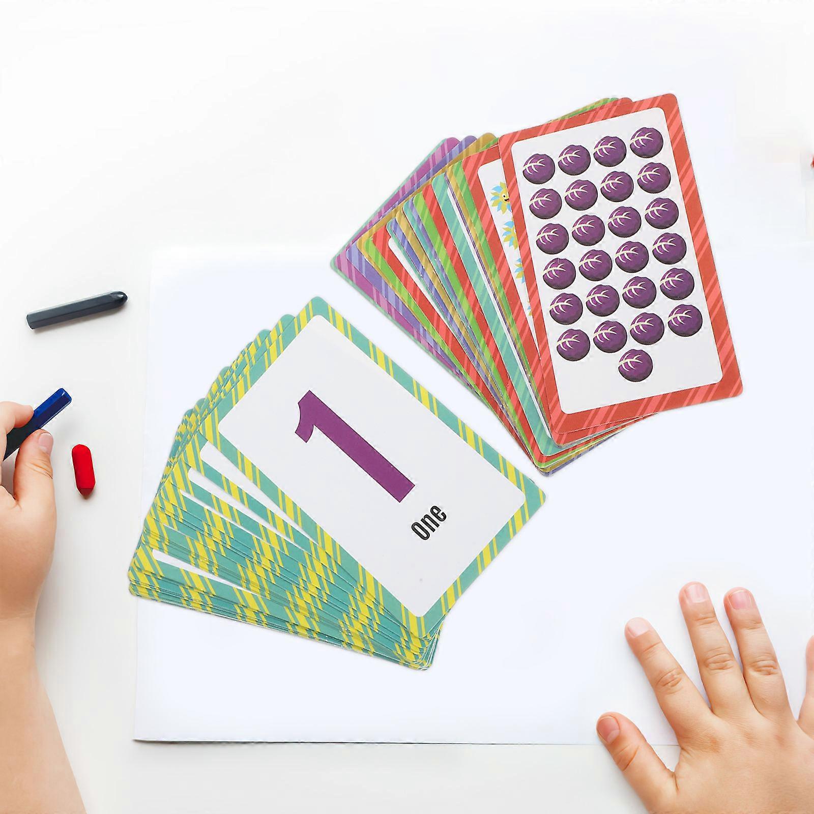 Preschool Number Flash Cards for Kids Educational Learning 1Set