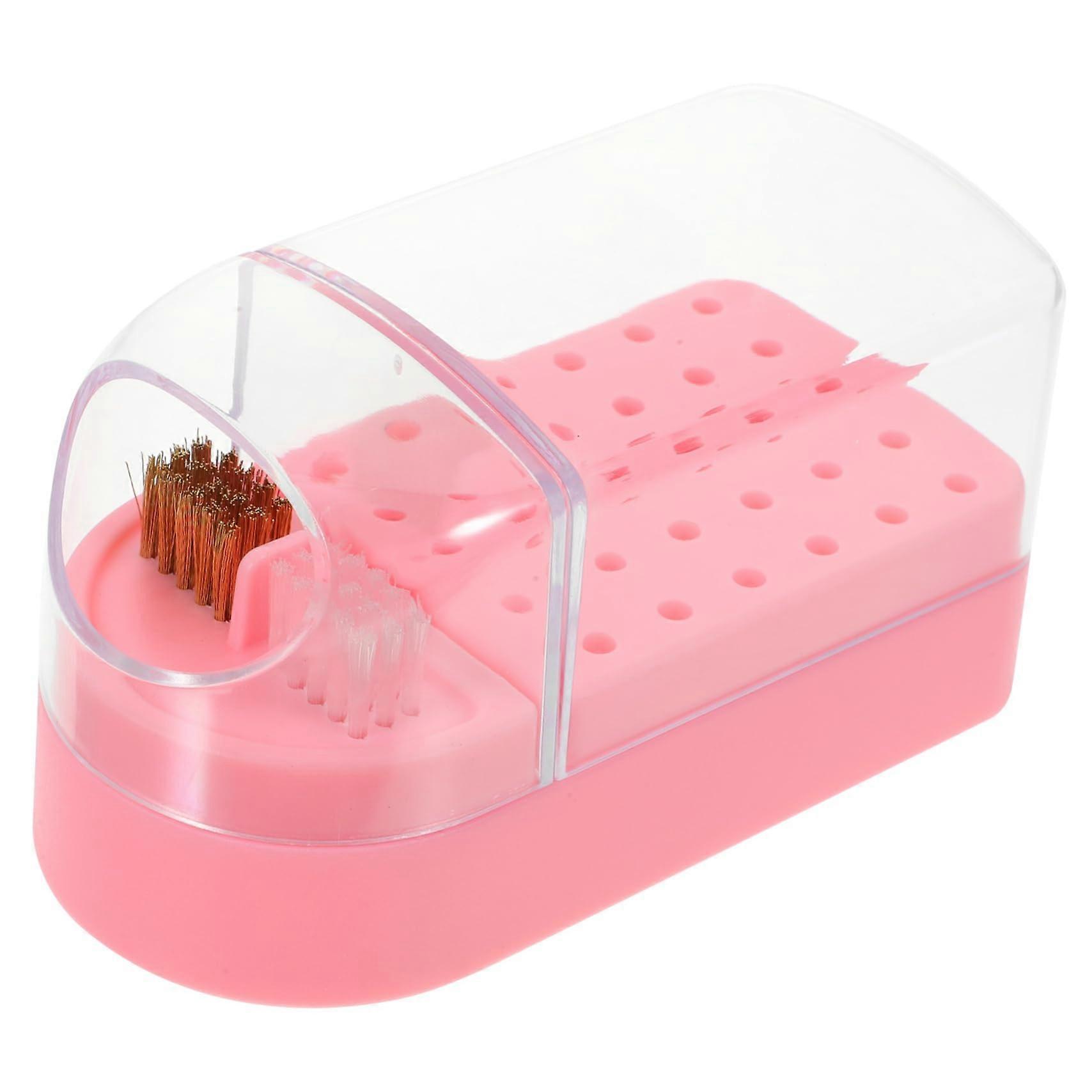Nail Drill Bit Holder Storage Case with Slots for Secure Bit Storage and Neat Desktop Organization