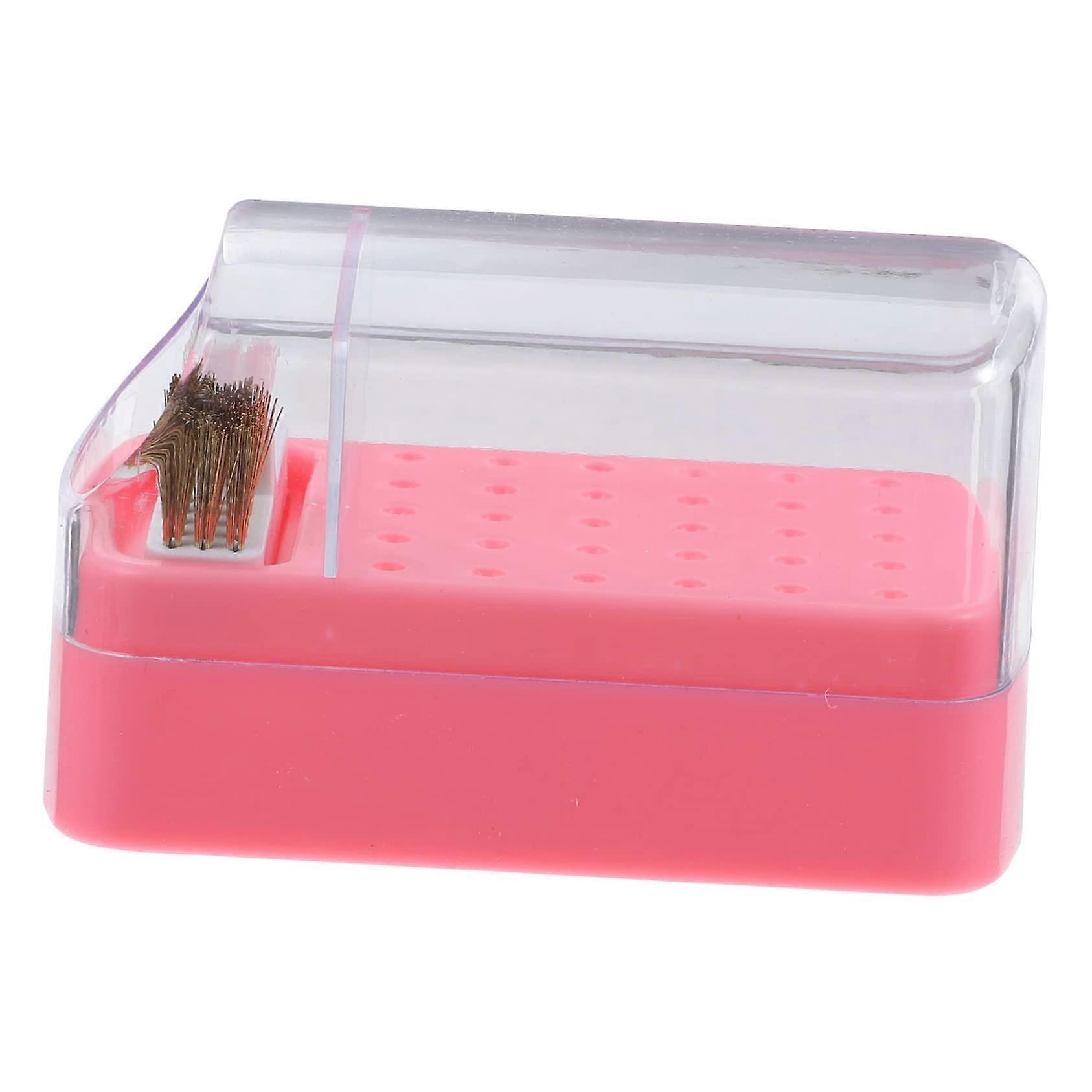 Nail Drill Bit Holder and Organizer, 30 Hole Storage Box for Manicure Tools, Dual Function Design