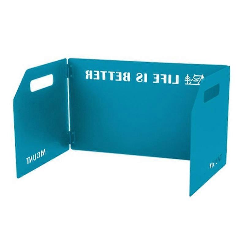 Camping Stove Foldable Windshield Tri-fold Plate Burner Wind Screen for Hiking