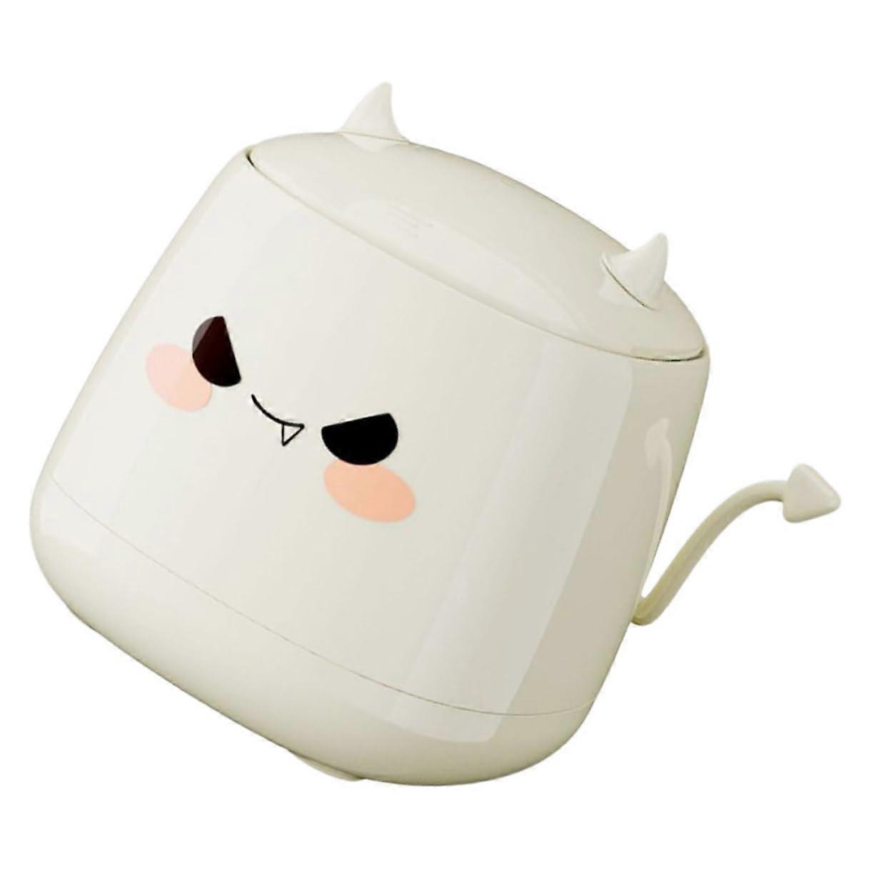 Cute Desktop Trash Can Press  Mini Waste Bin for Office Home Tabletop Easy Clean Plastic