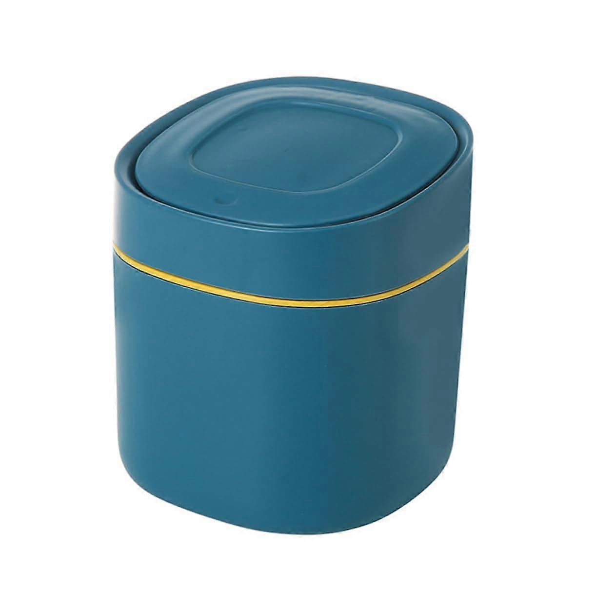 Mini Trash Can with Push Lid, Compact Desktop Waste Bin for Kitchen, Office and MultiRoom Use