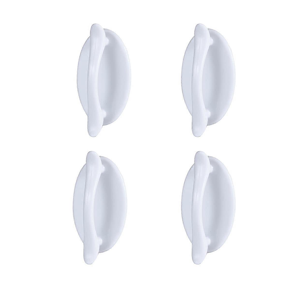 4 Pcs SelfAdhesive Drawer Handles Easy StickOn Cabinet Pulls for Kitchen Doors and Windows White