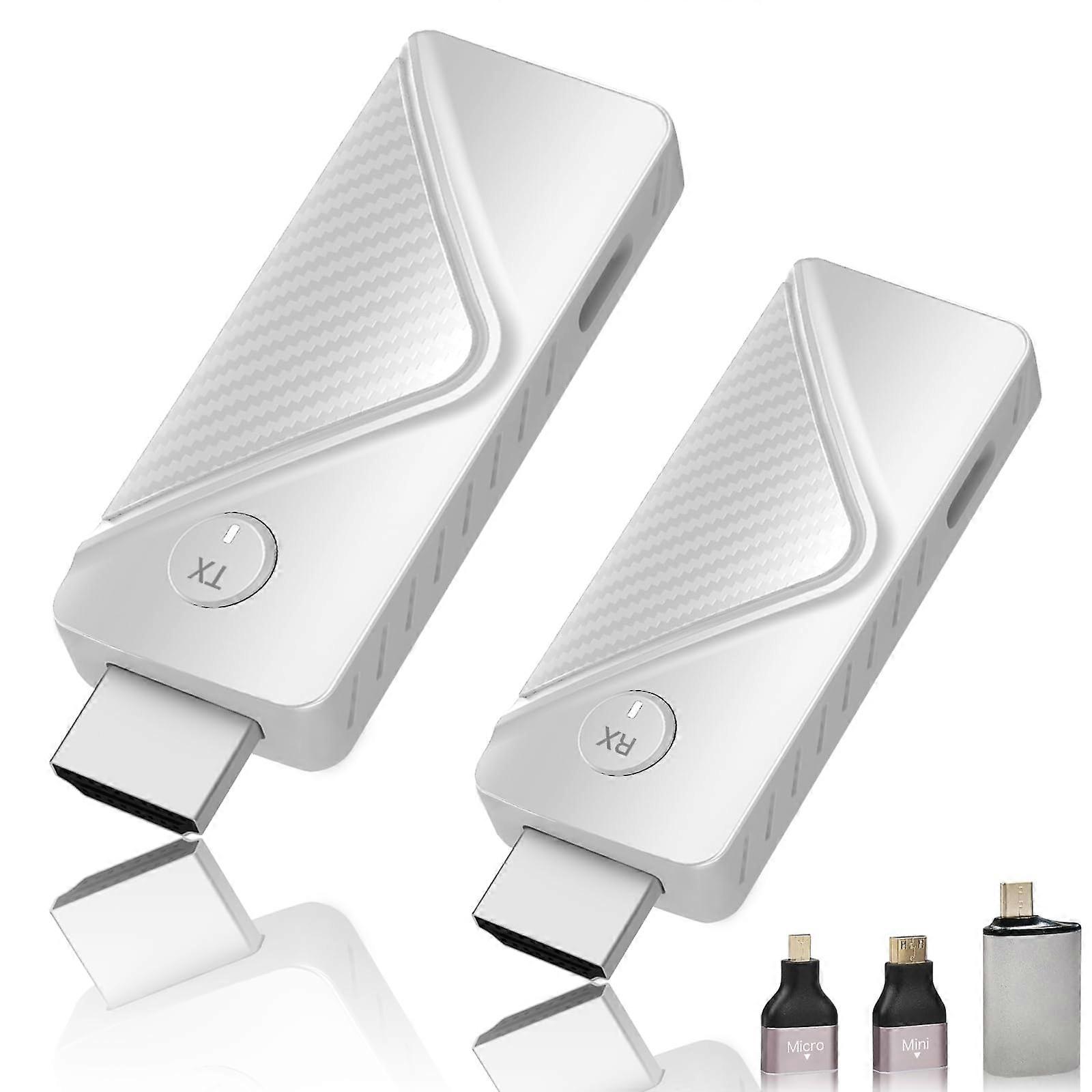 Wireless HDMI Transmitter and Receiver 165FT 4K Decode 1080P Output DualBand for Streaming