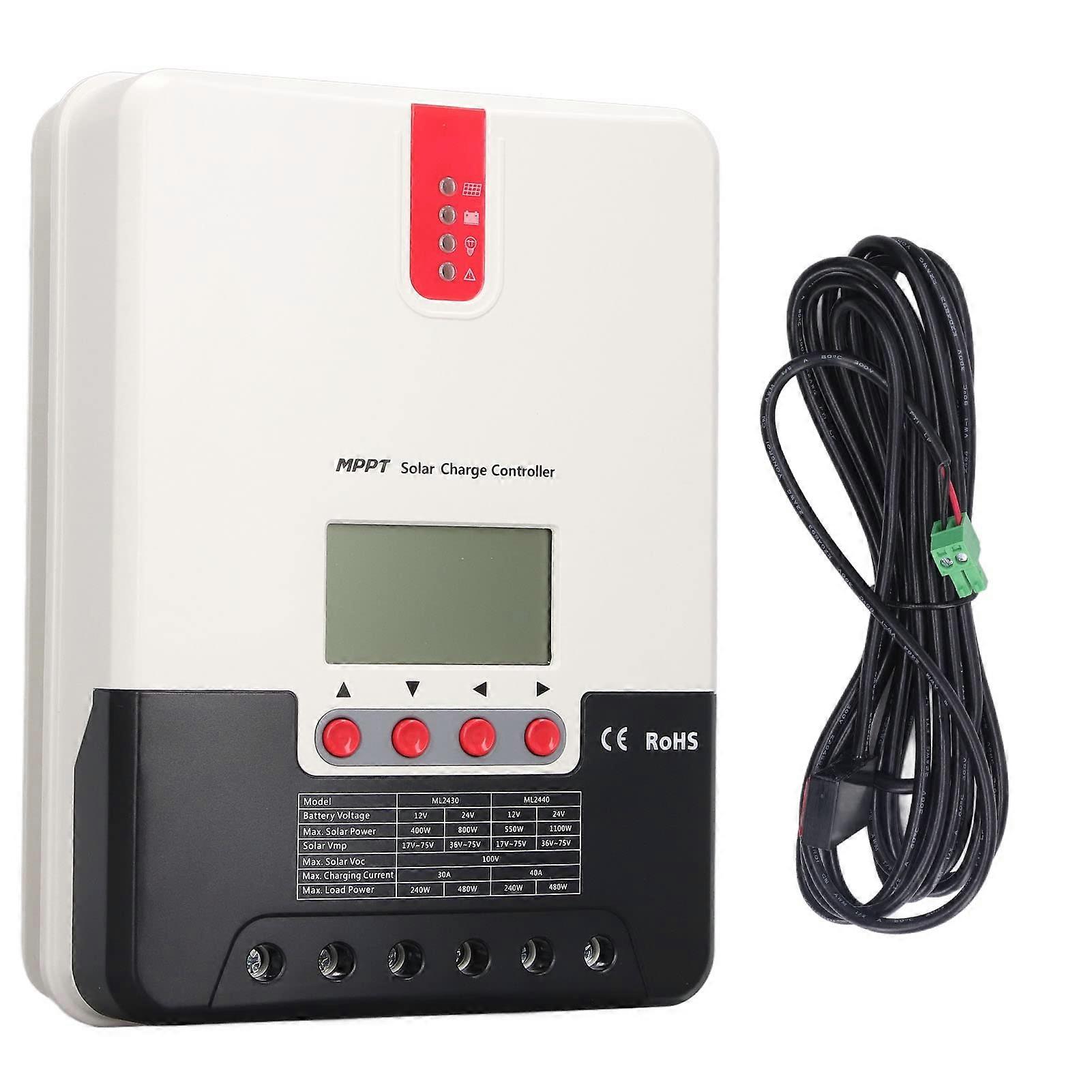 30A MPPT Solar Charge Controller 12/24V Auto, Efficiency Tracking for Lithium and Gel Batteries