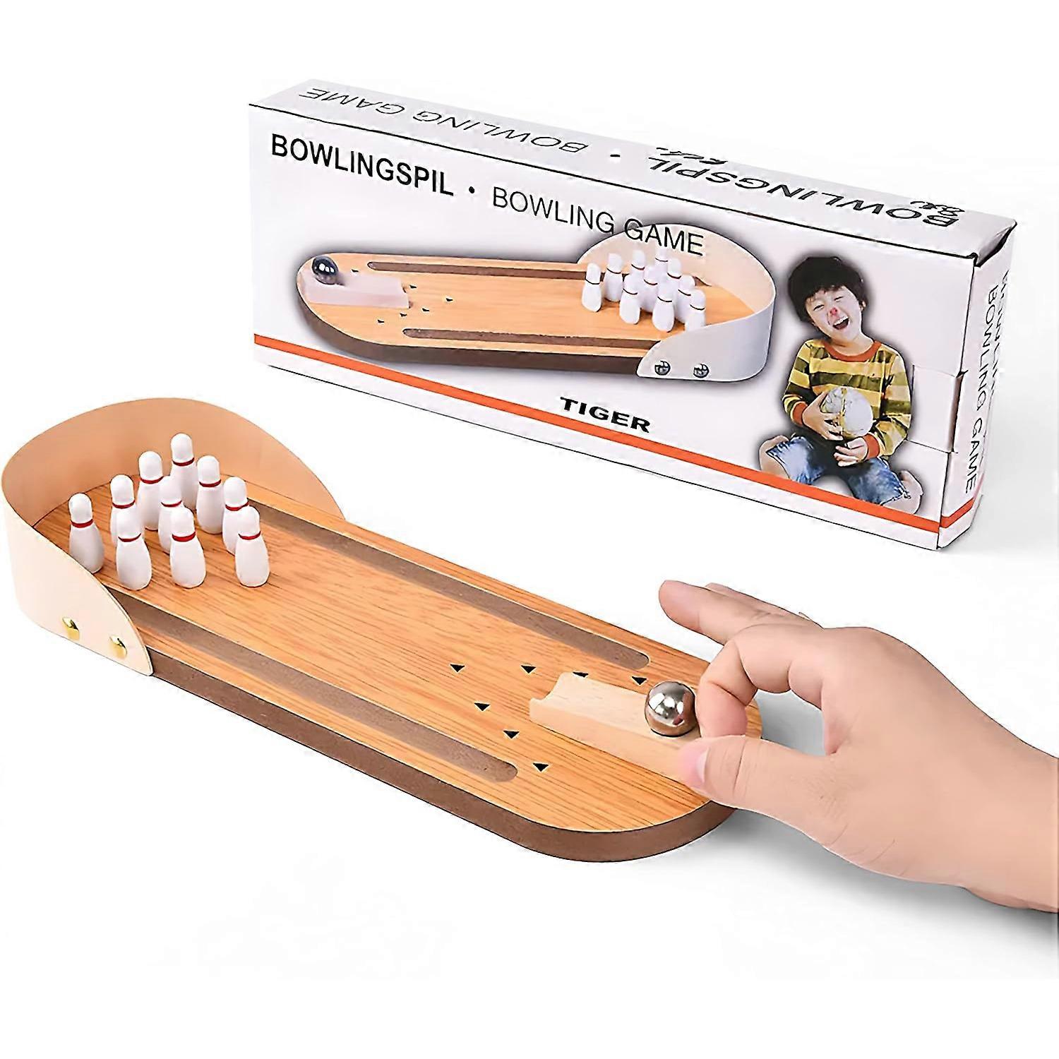 Tabletop Mini Bowling Game Set, Mini Bowling Set, Tabletop Bowling Game Set, Desktop Wooden Bowling Set