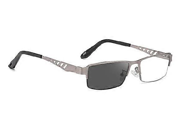 Ultralight Gray Progressive Multifocal Photochromic Reading Glasses with Blue Light Blocking