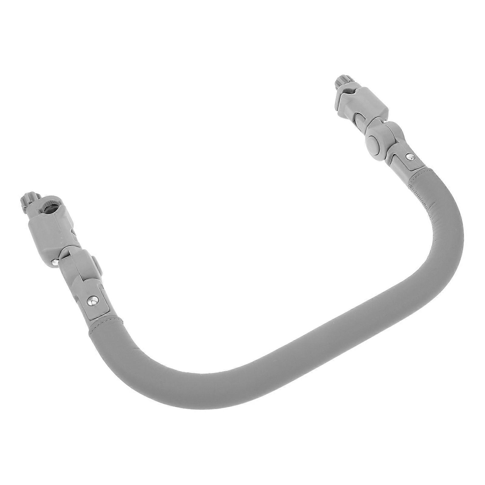 Stroller Bumper Handle: Angle Adjustable Armrest Stroller Handle - Replacement Crossbar Handlebar with Comfortable PU Cover