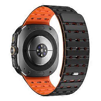 For Samsung Galaxy Watch Ultra 47mm/Ultra (2025) 47mm Watch Band Holes Design Magnetic Silicone Stra
