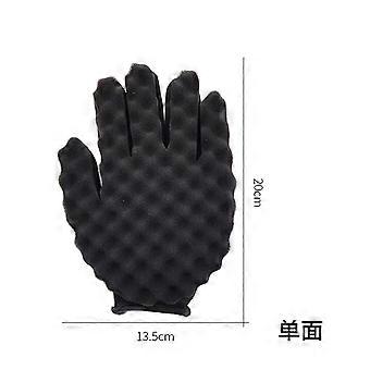 Black hair perm sponge curling gloves, barber sponge styling gloves, hair styling tools