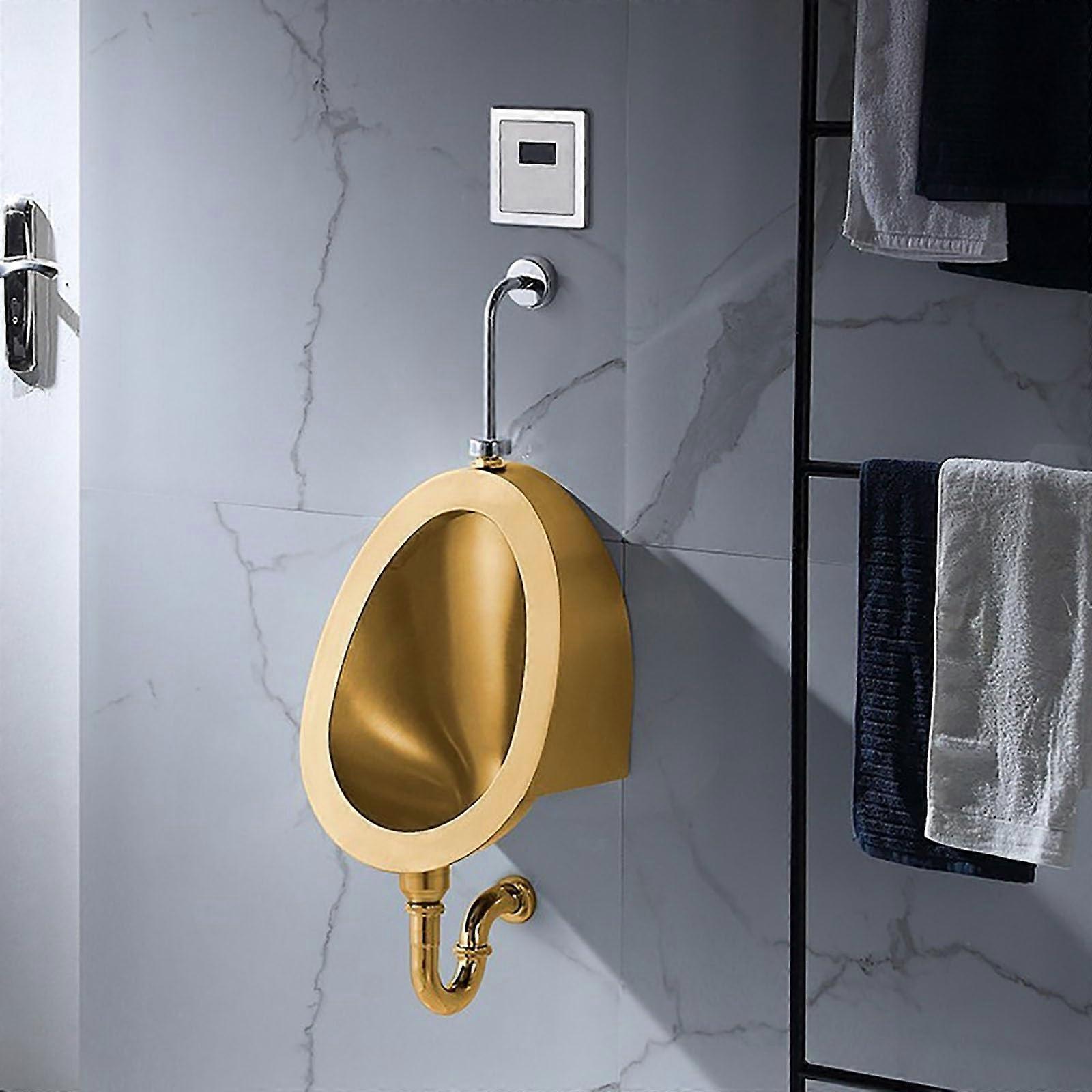 304 Stainless Steel Wall Mounted Urinal with Smart Sensor Flush, Spill Proof Design for Men