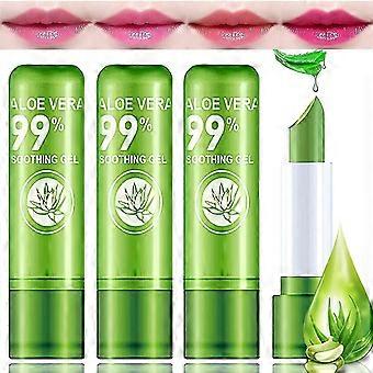 4 Pack Aloe Vera Lipstick,long Wear Nourishing Lip Stick,waterproof Moisturizing Color Changing Lip Balm Lipstick,lip Gloss,magic Temp Color Change Ma