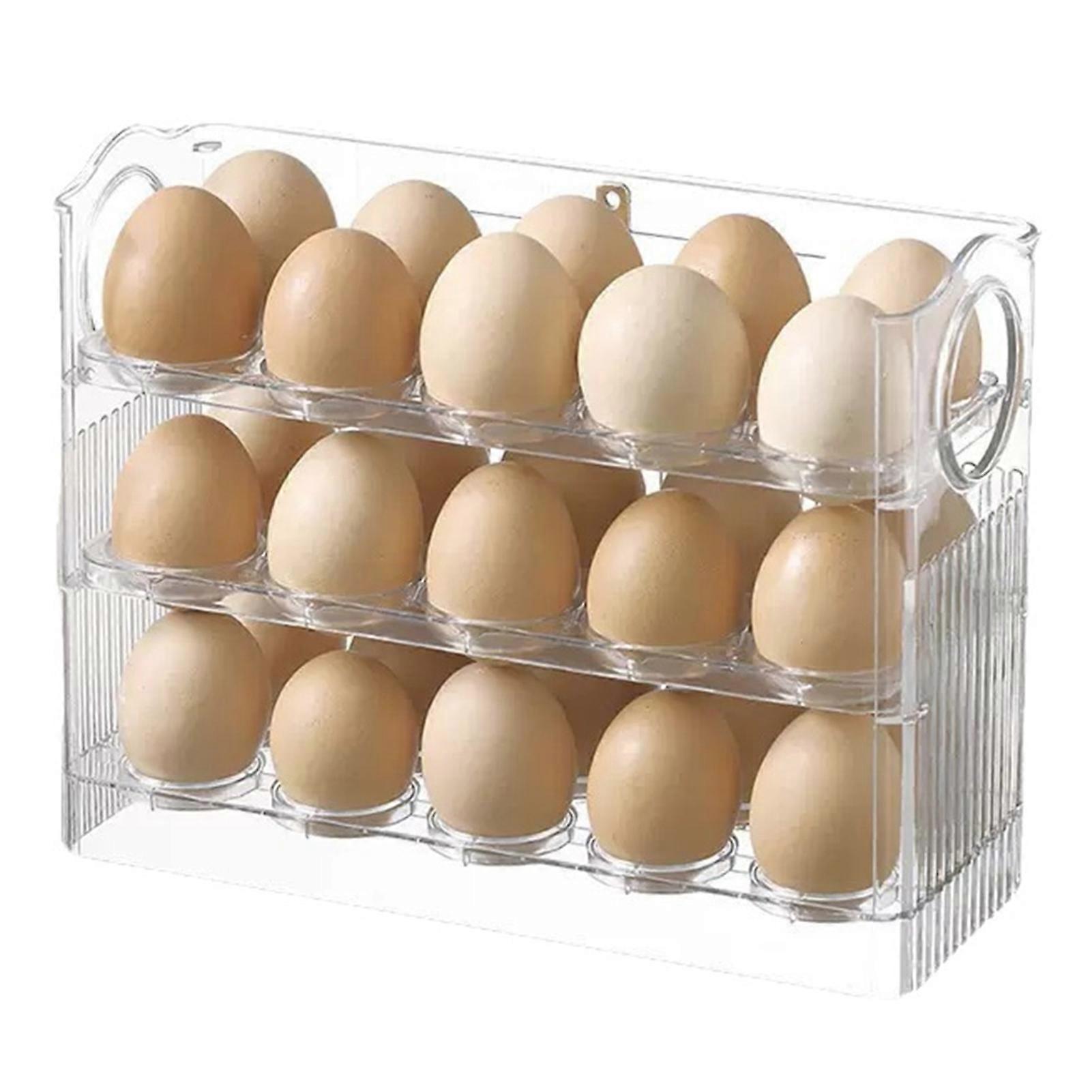 Refrigerator Egg Holder 30 Counts Large Capacity Space Saving for Fridges
