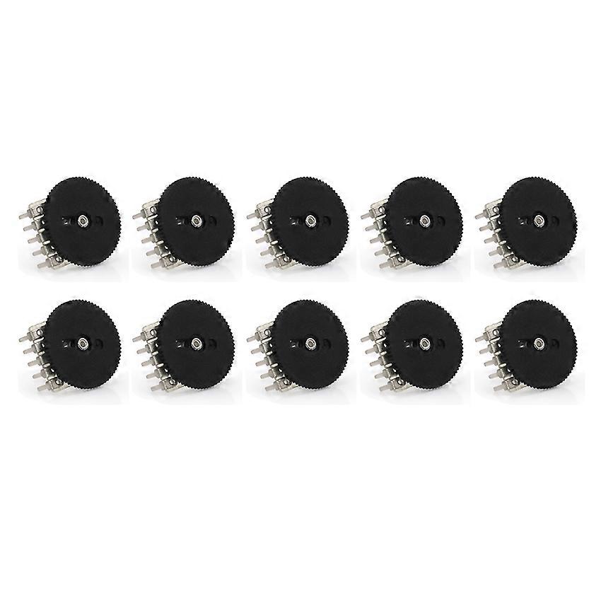 for Jukeboxes B102 Dual 5-Pin Rotary/Gear Switch Potentiometer Diameter 14MM Volume Control Switch 10pcs