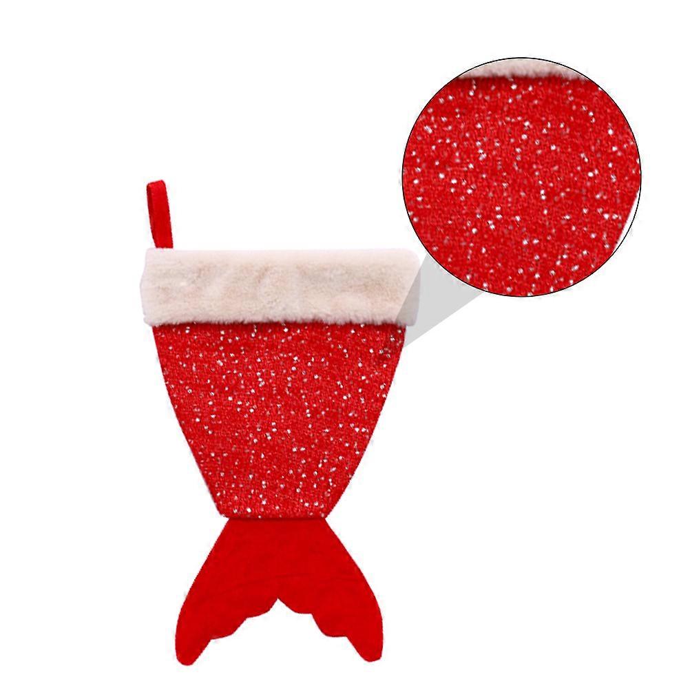 Christmas Stocking Mermaid Hanging Pouch for Decor 2Pcs