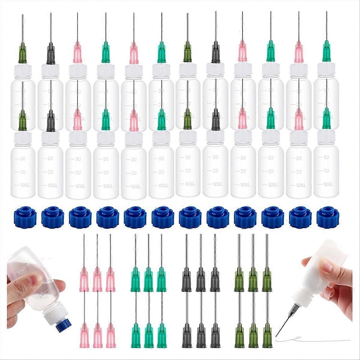 60PC Glue Applicators Bottles,30ml Plastic Squeezable Dropper Bottles