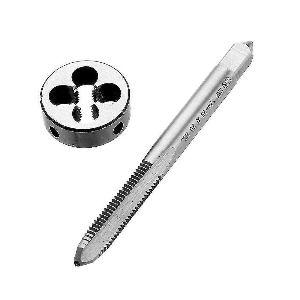 1/4-28 UNF Left Hand Screw Tap Set with Round Thread Die for Reverse Threading