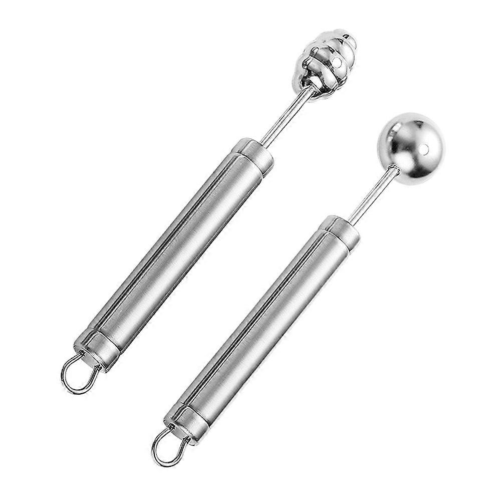 Practical Fruit Baller Scoop Tools For Cooking With Comfortable Grip And Ice Cream Scooping Functionality 2Pcs