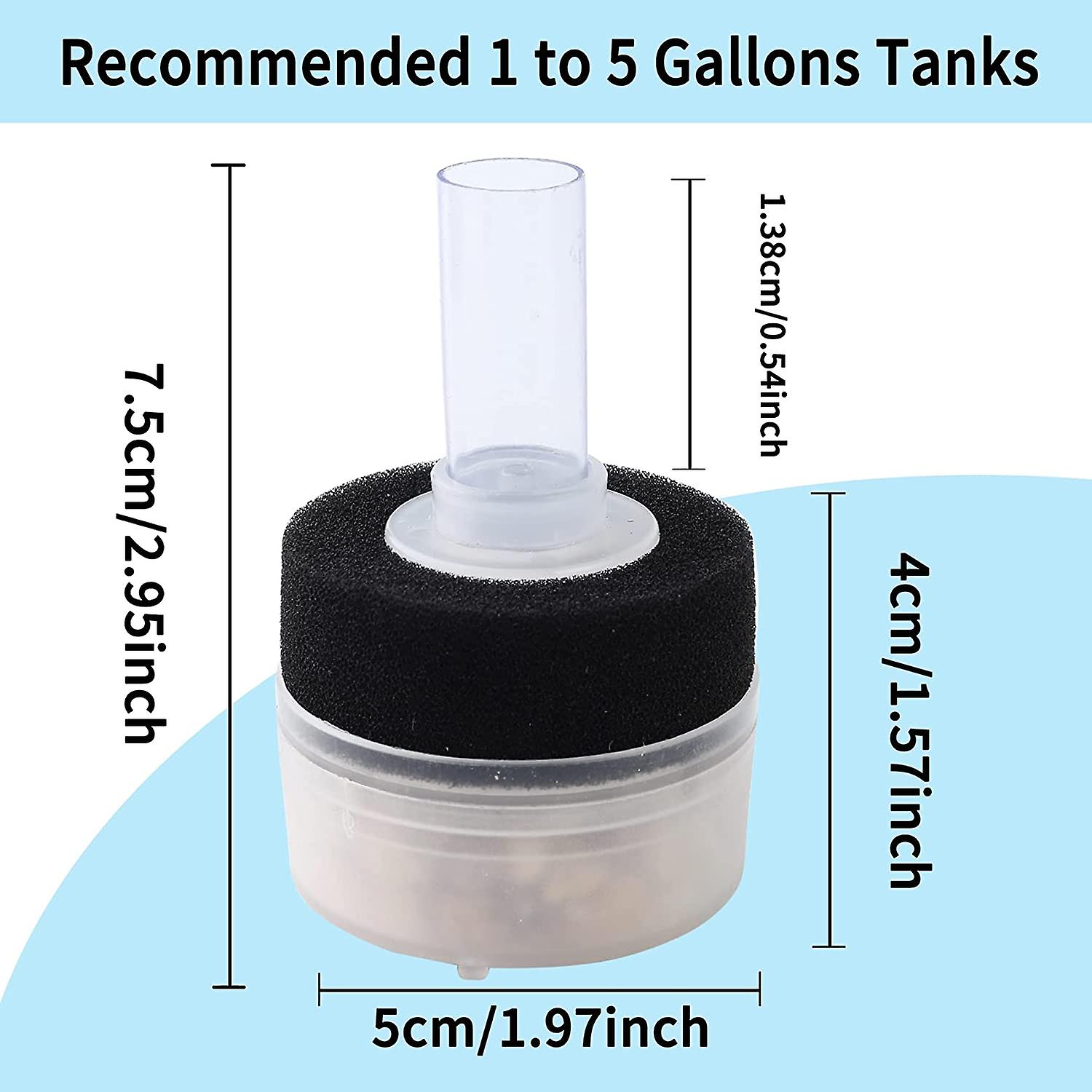 4 Pack Air Driven Bio Filter Sponge Aquarium Filter, Bio Sponge Filter, Sponge, Air Pump Driven for