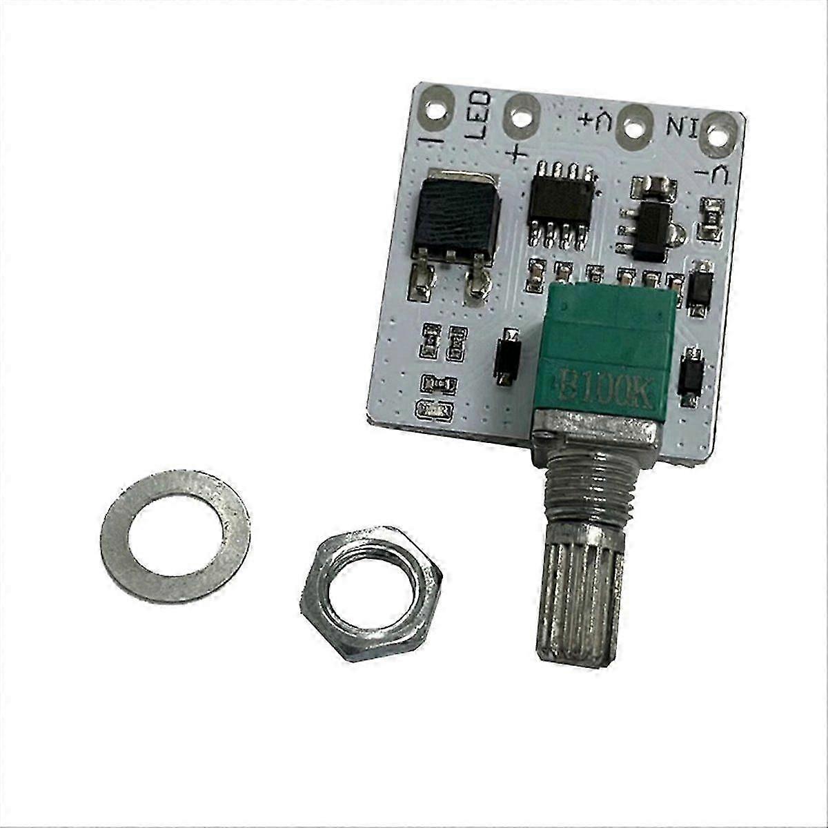 LED Constant Voltage Dimmer Board Control Module Table Lamp Stepless Knob Potentiometer Live Fill Light Dimmer Module,B