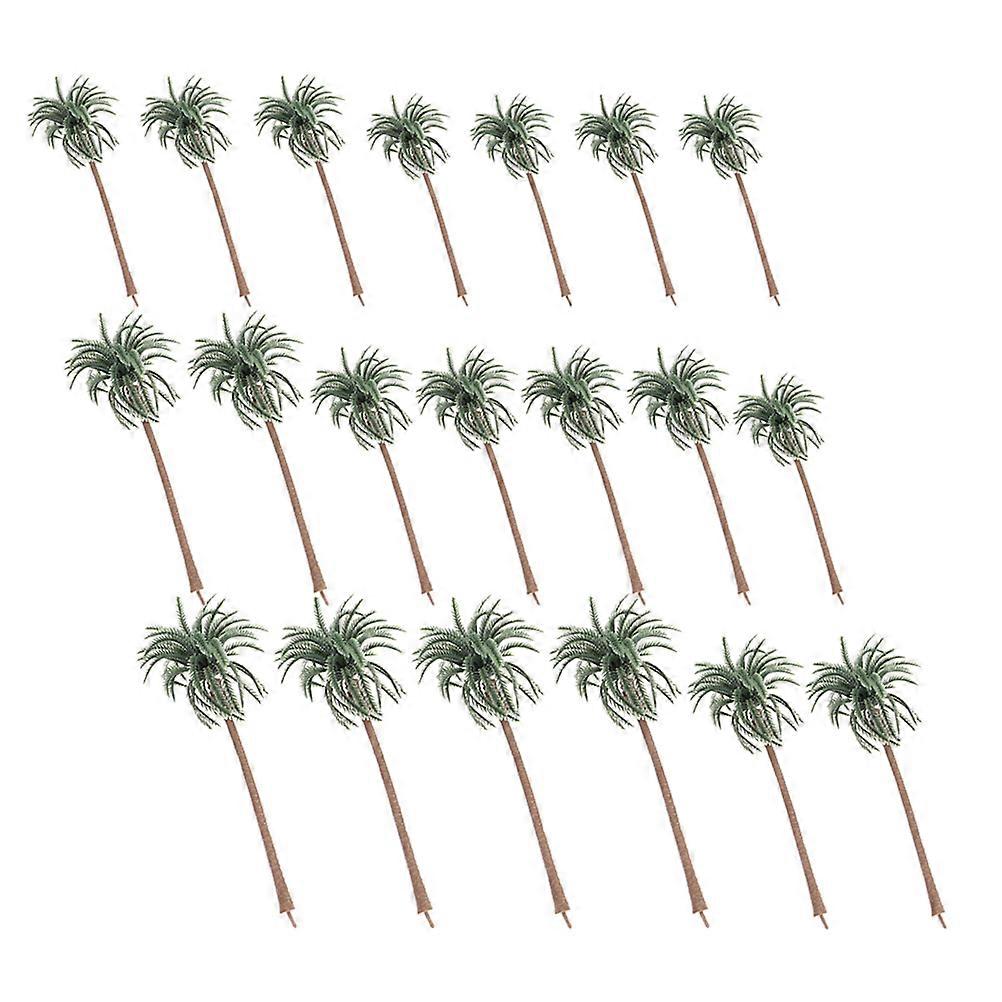Plastic Miniature Tree Palm Model for Decor Use 20Pcs Small Trees