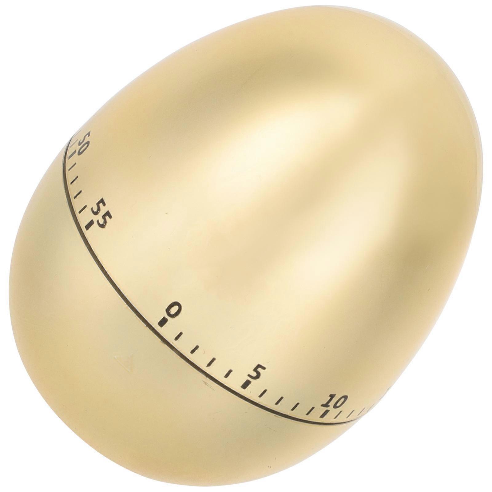 Mechanical Timer Creative Egg Shape Timer for Baking Use Golden