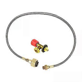 Threaded Gas Canister Extension Hose Adapter for Camping Stove, Compatible with EN417 Burner, Outdoor Cooking Safety