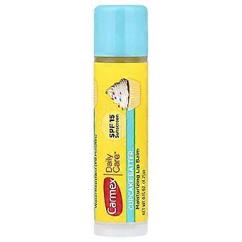 Carmex, Daily Care™, Nawilżający balsam do ust, SPF 15, Ciasto babeczkowe, 0,15 uncji (4,25 g)