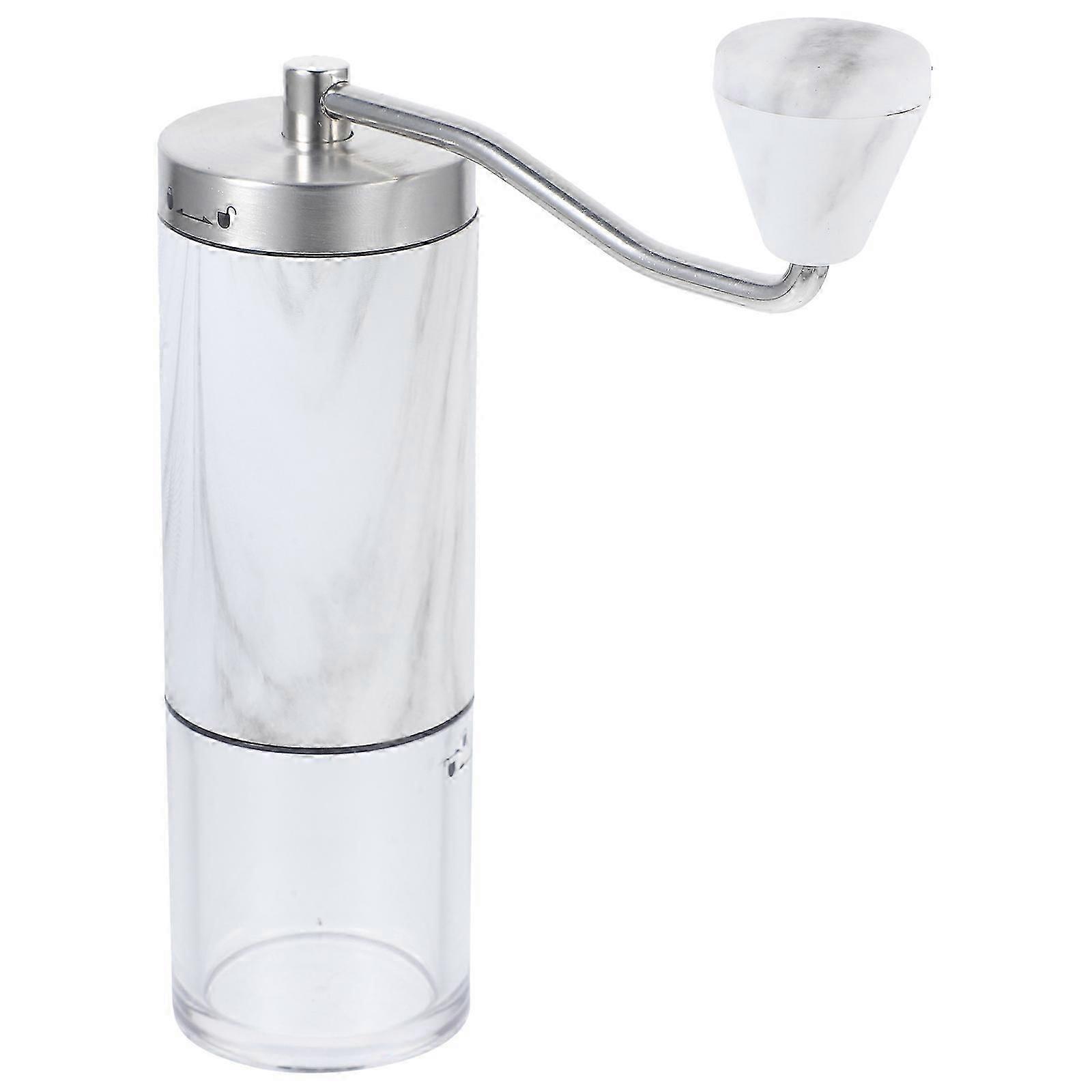 Portable Manual Coffee Bean Grinder, Marble Pattern, For Home Use, 1Pc