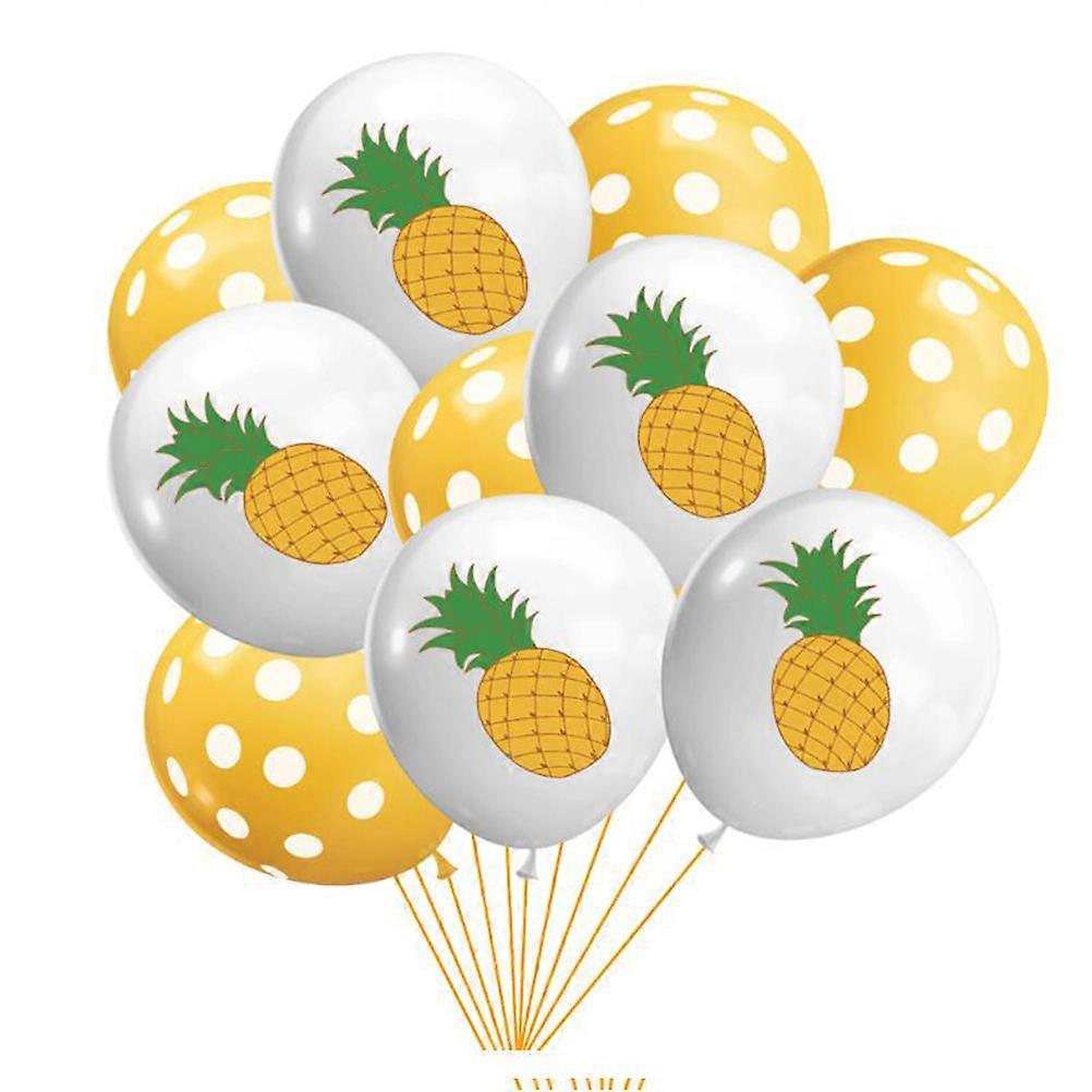 Summer Balloons Creative Ballon Set for Decor 15Pcs Pineapple Pattern