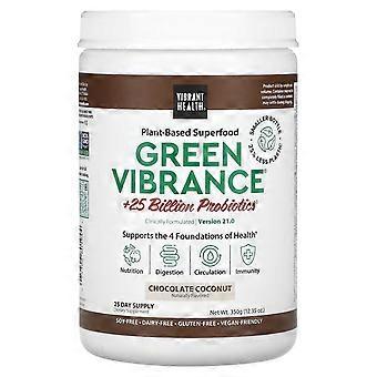 Vibrant Health, Green Vibrance® +25 Billion Probiotics, Version 21.0, Chocolate Coconut, 12.35 oz (3
